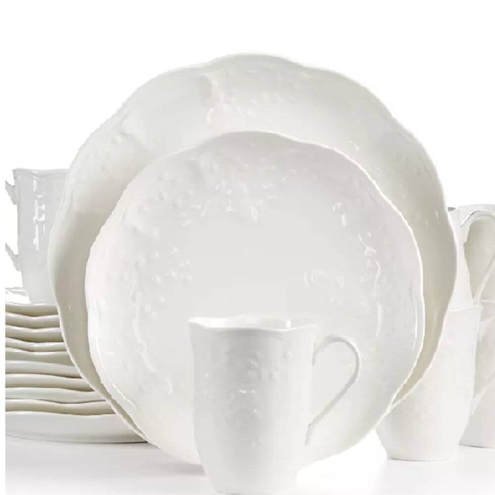 Like New Lenox Butterfly Meadow Cloud 9" Salad Plate White Set Of 6